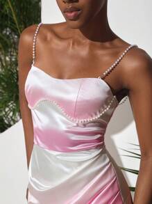 ROZ Vestido elegante y sonrojado de diseñador, para días festivos - Multicolor - Ver 4