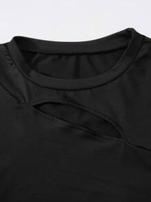 少女們的黑色露肩短袖上衣,嘻哈風格 - 黑色 - 查看 4