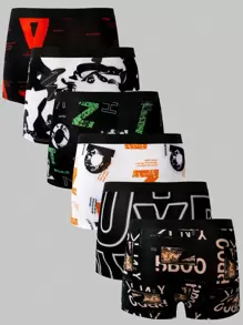 Men'S 6pcs Printed Boxer Shorts