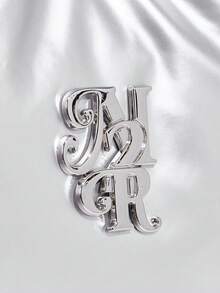 SHEIN ICON 街頭風格,時尚y2k風銀色尼龍褶皺心型斜挎包,多用途和簡約 - 銀色 - 查看 6