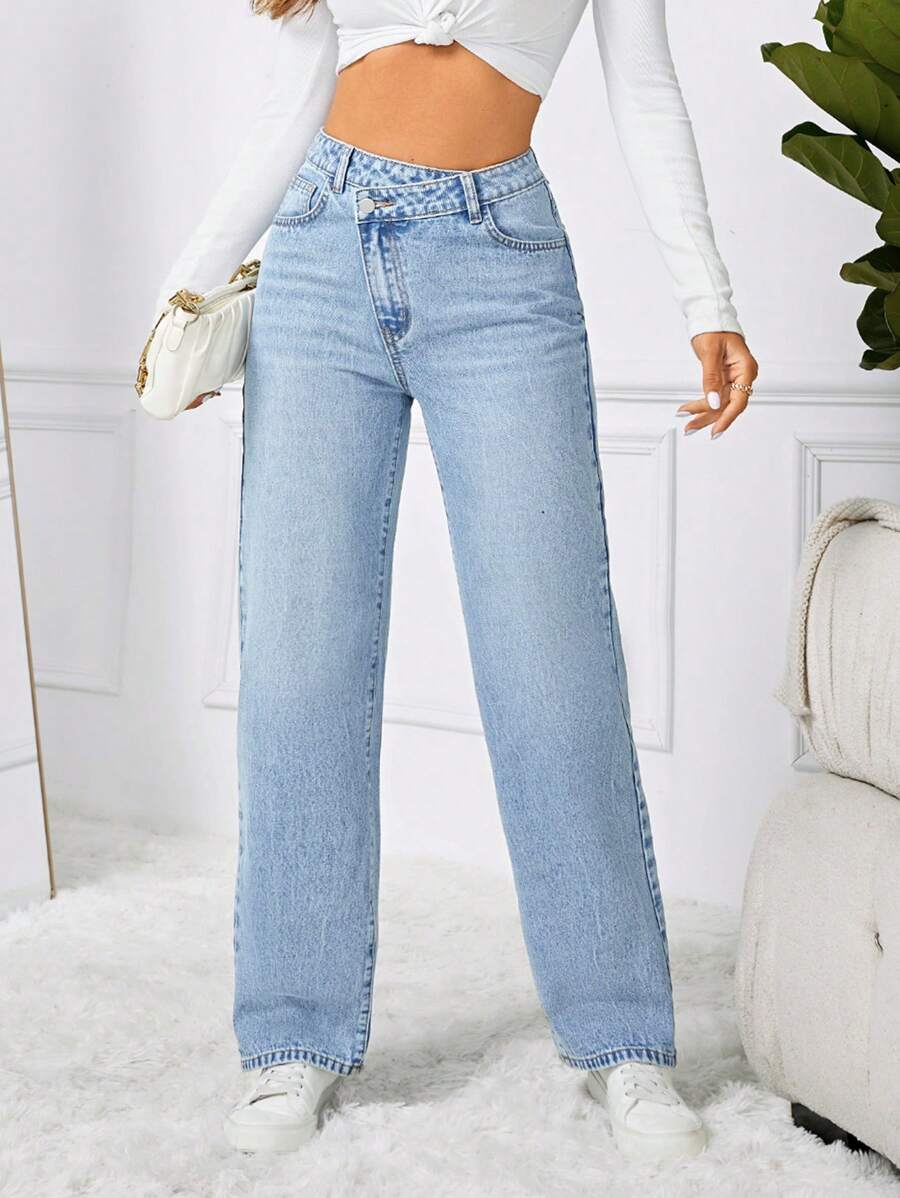 SHEIN Tall Women's Straight Leg Jeans
