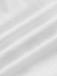 SHEIN EZwear 女性數字印花t恤 - 白色 - 查看 4