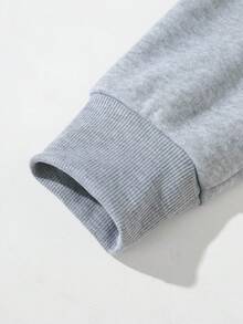 Men's Printed Hoodie - Light Grey - View 3