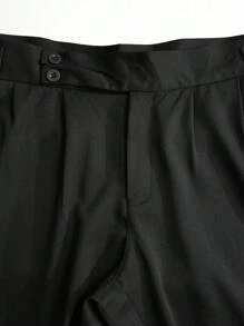 Manfinity Mode Men'S Double-Breasted Suit Pants - Black - View 4