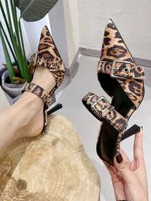 Women's Elegant Stylish High Heel Shoes - Brown - View 4