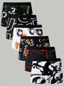 Men'S 6pcs Printed Boxer Shorts