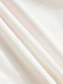 SHEIN Baby Girl Easter Cute Cartoon Pattern Short Sleeve Ruffle Top And Flared Pants Set