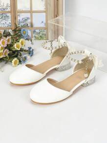 時尚女孩鞋,幼兒女孩高跟舞鞋,適用於派對、戶外、舞會 - 白色 - 查看 6