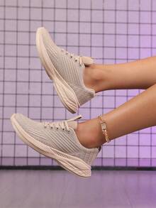 透氣舒適青少年運動鞋 - 黑色 - 查看 5