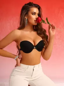Sujetador Sin Tirantes Para Mujer Con Hebilla En Forma De Corazón