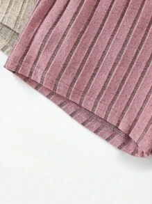 SHEIN 少女簡約休閒經典3入組：肋織針織背心&短褲(每款3入)