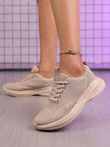 透氣舒適青少年運動鞋 - 黑色 - 查看 2