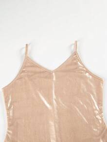 香槟色长袖扭结罩衫和吊带裙套装 - 香檳色 - 查看 8