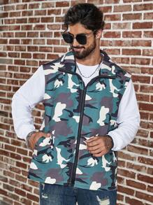 Manfinity Homme Men's Camouflage Printed Vest, Plus Size