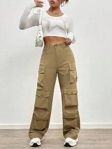 SHEIN Unity 多口袋休閒貨運褲