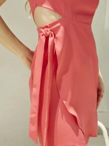 Vestido 1 Ombro Só - Rosa chiclete - Visão 6