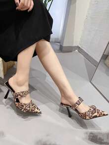 Women's Elegant Stylish High Heel Shoes - Brown - View 2