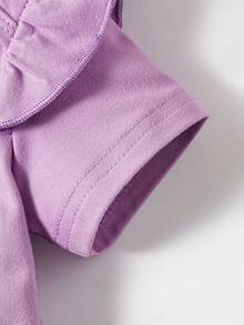 3入組寶寶女嬰連體短褲，蝴蝶和玫瑰花印花，套頭帶，夏季款