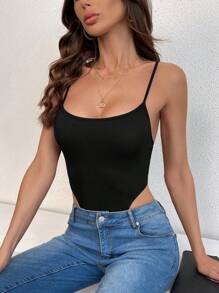 INAWLY 女士純色修身吊帶連身衣