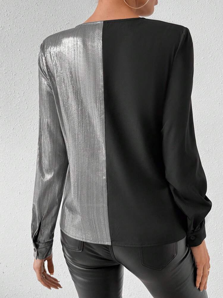 Women's Colorblock Long Sleeve Shirt