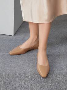 SheIn BIZ 女士啡色平底鞋 - 棕色 - 查看 4