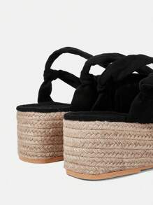 SheIn VCAY Của phụ nữ Nền tảng Dép quai hậu Với Dày - màu đen - Xem 6