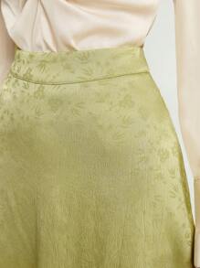 Modelyn Women's Jacquard Long Skirt - Green - View 5