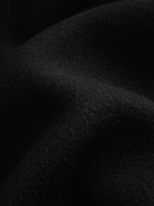 Manfinity Homme 男士圓領長袖連帽衫和運動褲套裝 - 黑色 - 查看 7