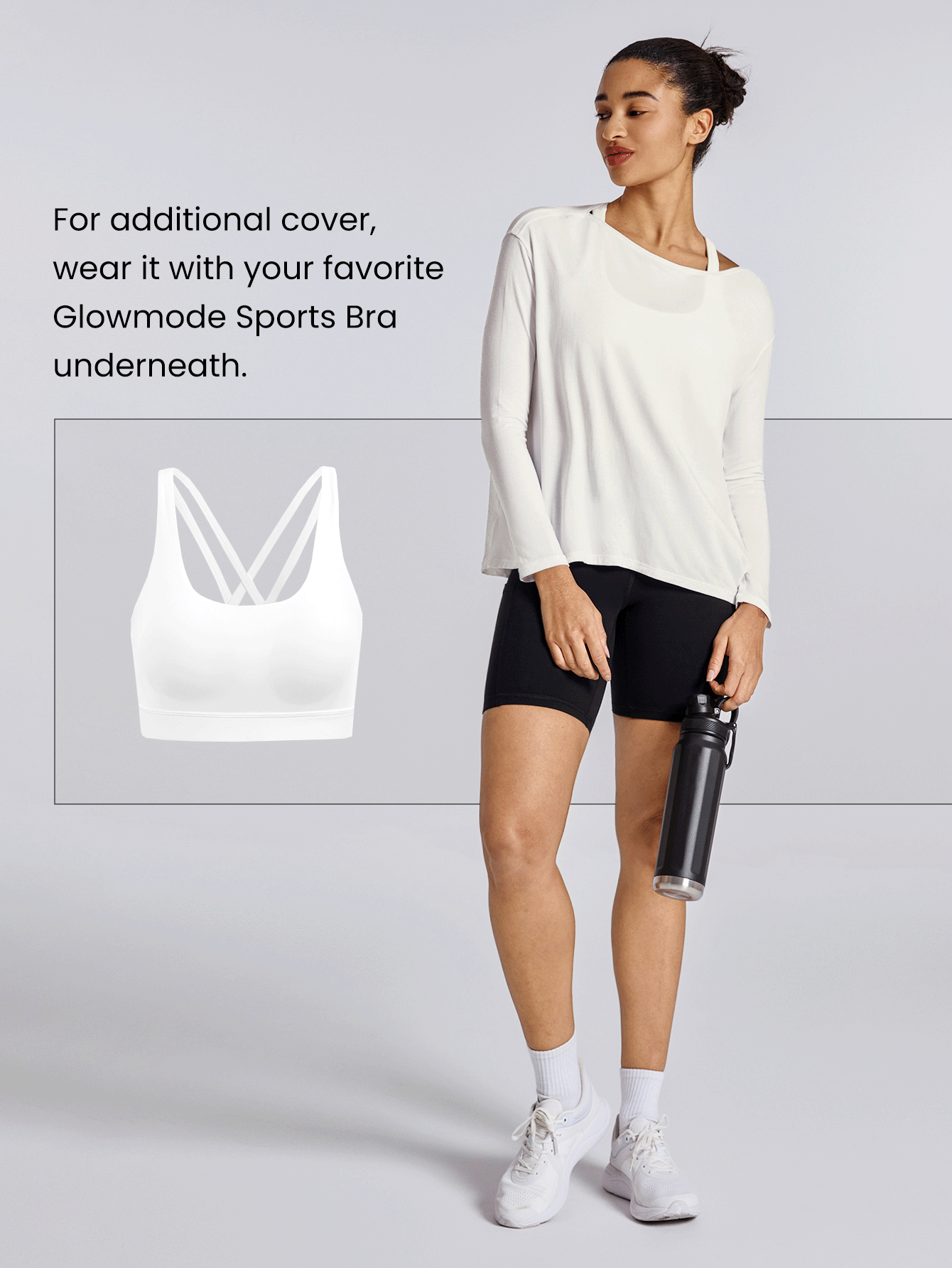 GLOWMODE Modal Reset Restore OffShoulder Long Sleeve Tee With
