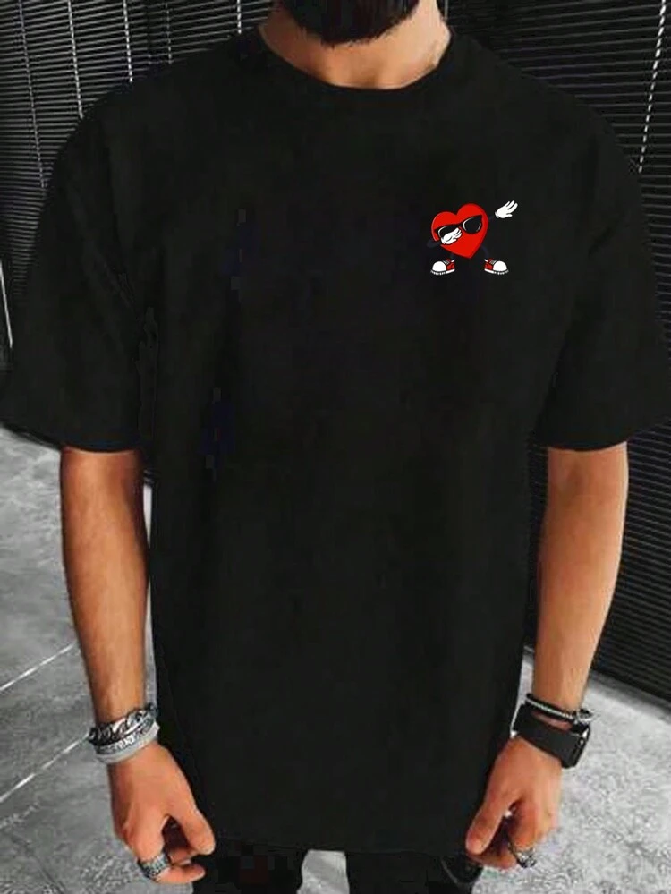 Men's Casual Valentine's Day Family Matching Graphic Short Sleeve T-Shirt