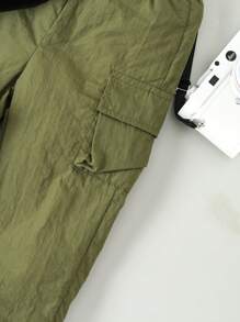 2 件裝男嬰人物和字母印花上衣和綠色褲子夏季服裝 - 彩色 - 查看 3