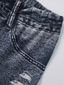 Cô gái Tween Thoải mái Họa tiết thiên hà Xà cạp - màu đen - Xem 6