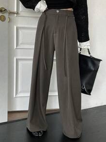 DAZY 女式口袋褲 - 摩卡棕 - 查看 4