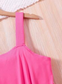 SHEIN Jumpsuit Colorblock com Estampa de Folha Tropical e Perna Larga para Adolescentes, Adequado para o Uso Diário e Férias
