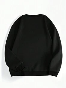 男士帶十字鑰匙印花的運動衫 - 黑色 - 查看 2