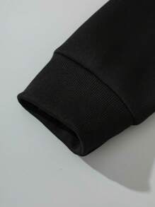 Men's Plus Size Letter Printed Pullover Sweatshirt