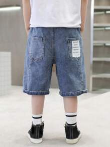 Jeans Capri para llevar en verano con estilo coreano de última moda para niño preadolescente en el verano de 2024