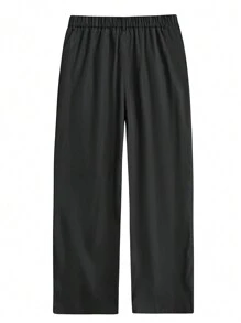 Manfinity Hypemode Calças Soltas De Cintura Elástica Masculina - Preto - Ver 2