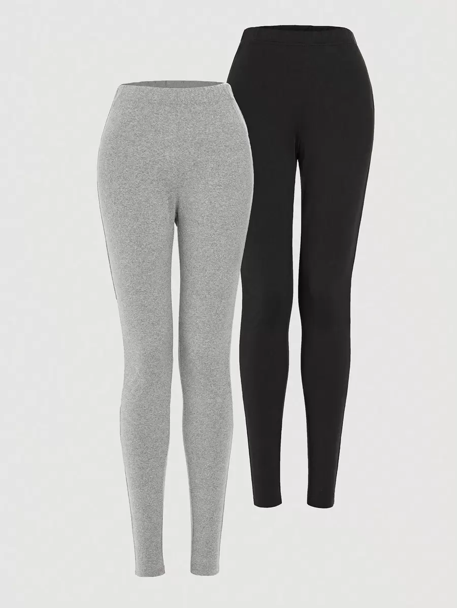 Teen Girl 2pcs Comfortable Basic Leggings - Multicolor - View 1