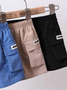 男婴 2024 年夏季新品 3 件套男婴多色字母印花运动短裤套装 - 彩色 - 查看 3