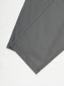 Manfinity Homme Pantalones De Pierna Recta De Color Liso Para Hombre - Gris Oscuro - Ver 7