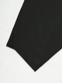 Manfinity Homme Men's Casual Pants With Pockets - Black - View 7