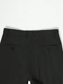 Manfinity Homme Men's Casual Pants With Pockets - Black - View 8