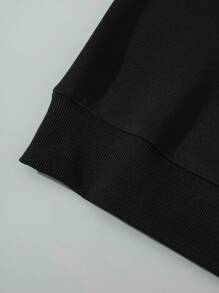 Men's Plus Size Letter Printed Pullover Sweatshirt