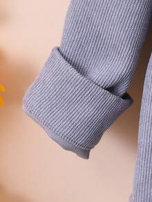 Girls' Single-Breasted Long Sleeve Shirt - Grey - View 6