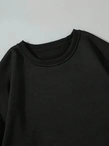 Men'S Slogan Printed Pullover Sweatshirt