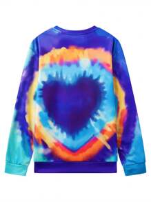 Men's Tie-Dye Pullover Sweatshirt - Blue - View 2