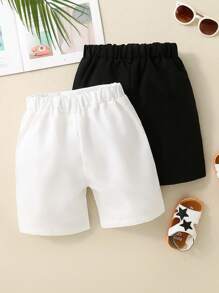 Souflis Souflis Pantalones Cortos Elásticos De Cintura Para Niños Jóvenes