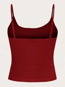 RueChic Women'S Solid Color Camisole - Red - View 2