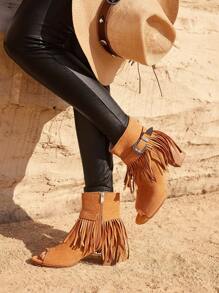 Styleloop Của phụ nữ Sọc Giày ống Ankle - Lạc đà - Xem 4